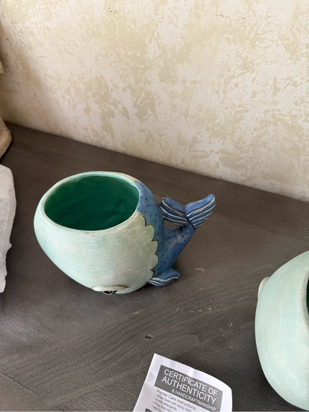 Set of Two Precious Whale Planters. - Picture 4 of 7